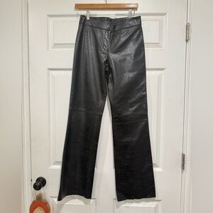100% leather designer pants